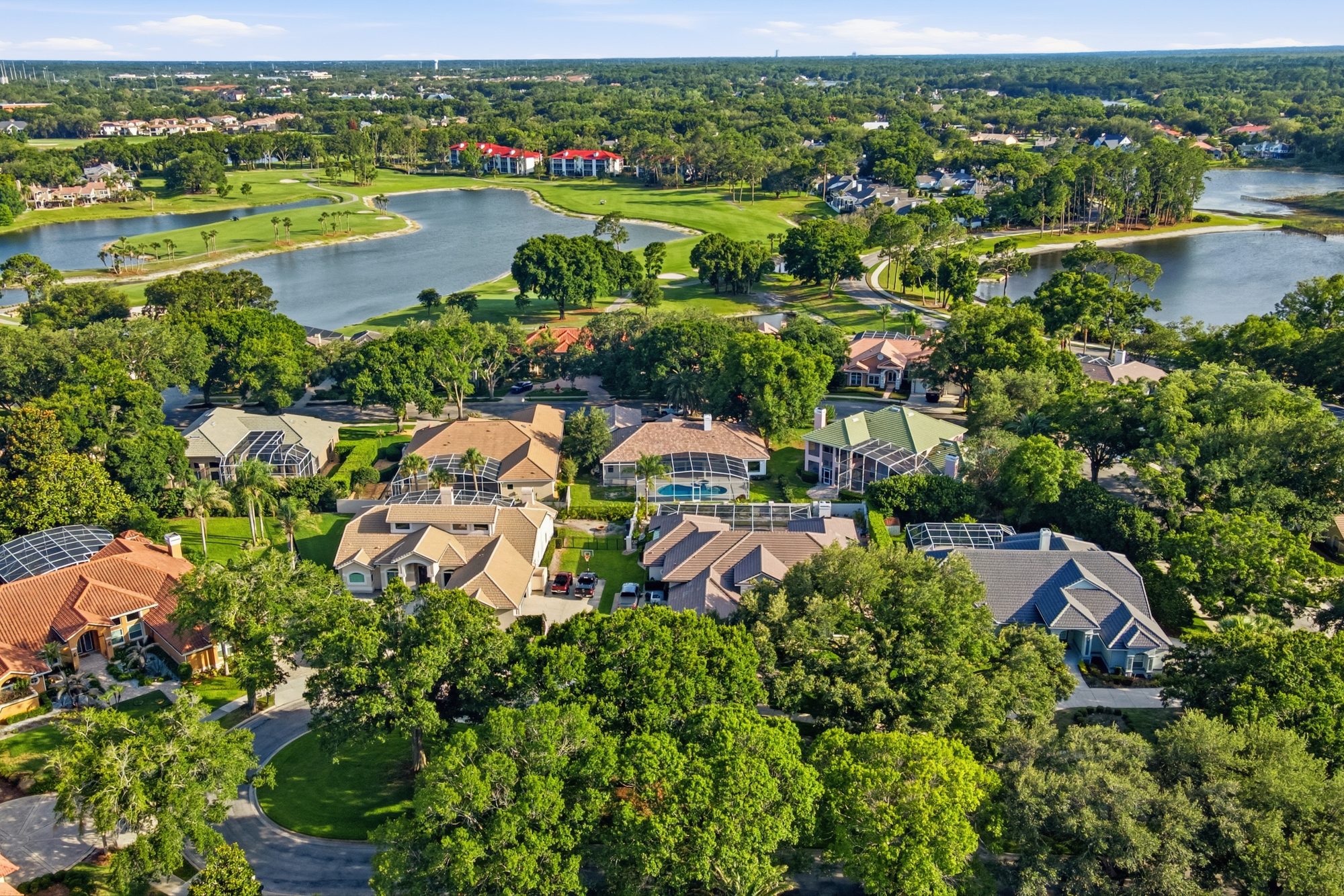 Aerial view of lot